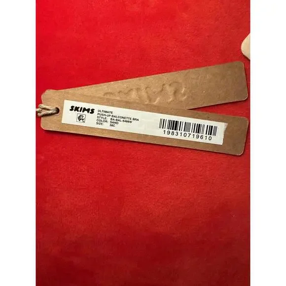 Skims Ultimate Push-Up Balconette Bra Color Sand Size 38C - Picture 3 of 3